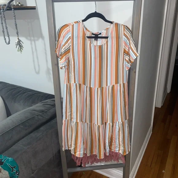 forever 21 striped dress size medium new with tags - Picture 3 of 7